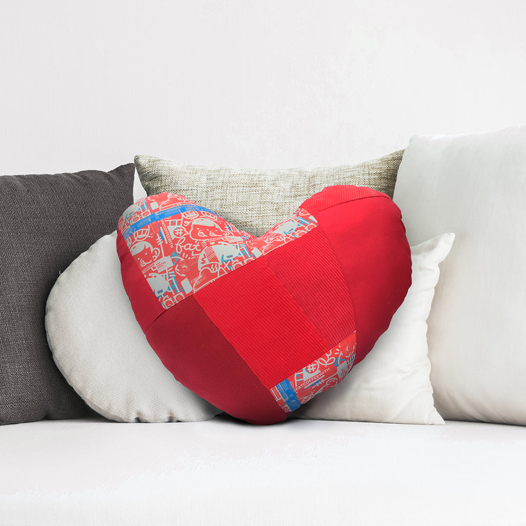 Patchwork Heart Shape Cushion