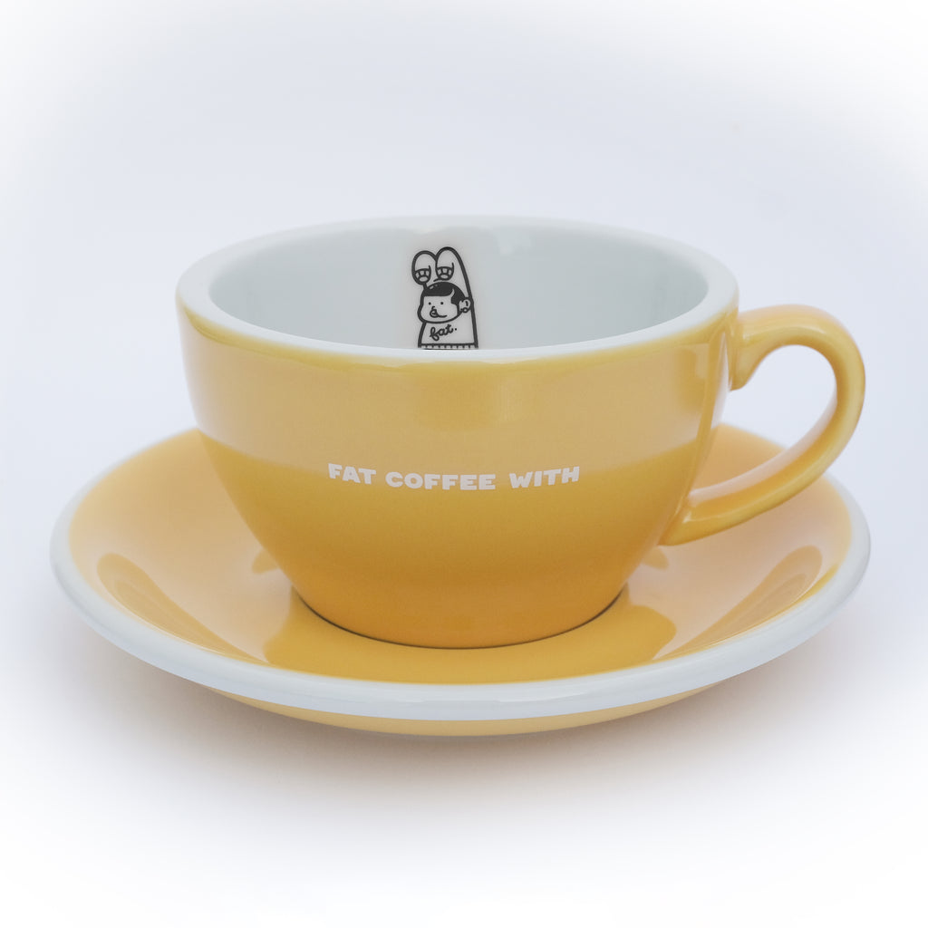 FAT COFFEE WITH LOVERAMICS 250ml Cappuccino Cup & Saucer