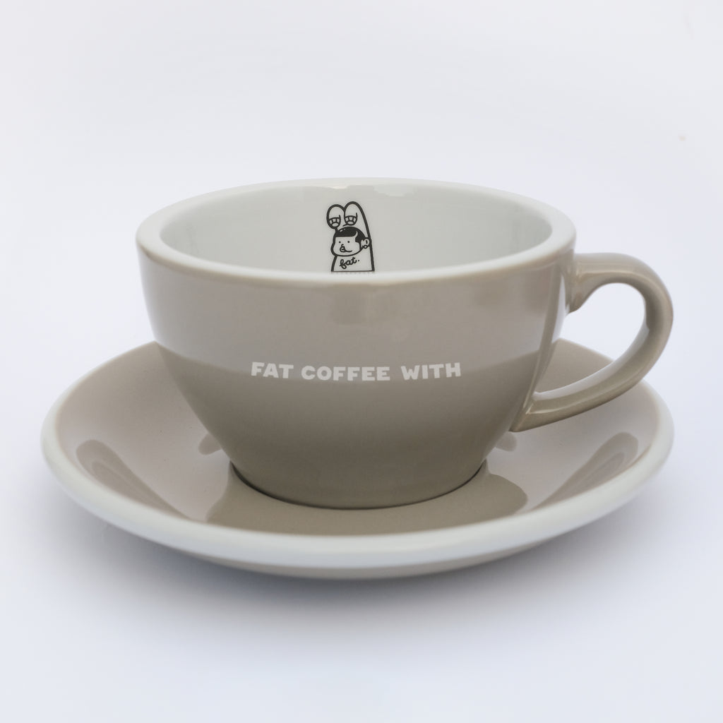 FAT COFFEE WITH LOVERAMICS 250ml Cappuccino Cup & Saucer