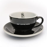 FAT COFFEE WITH LOVERAMICS 250ml Cappuccino Cup & Saucer