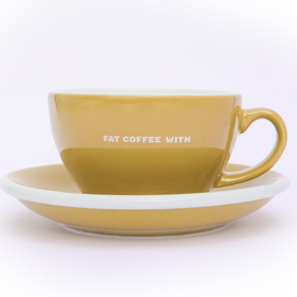 FAT COFFEE WITH LOVERAMICS 250ml Cappuccino Cup & Saucer