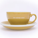 FAT COFFEE WITH LOVERAMICS 250ml Cappuccino Cup & Saucer