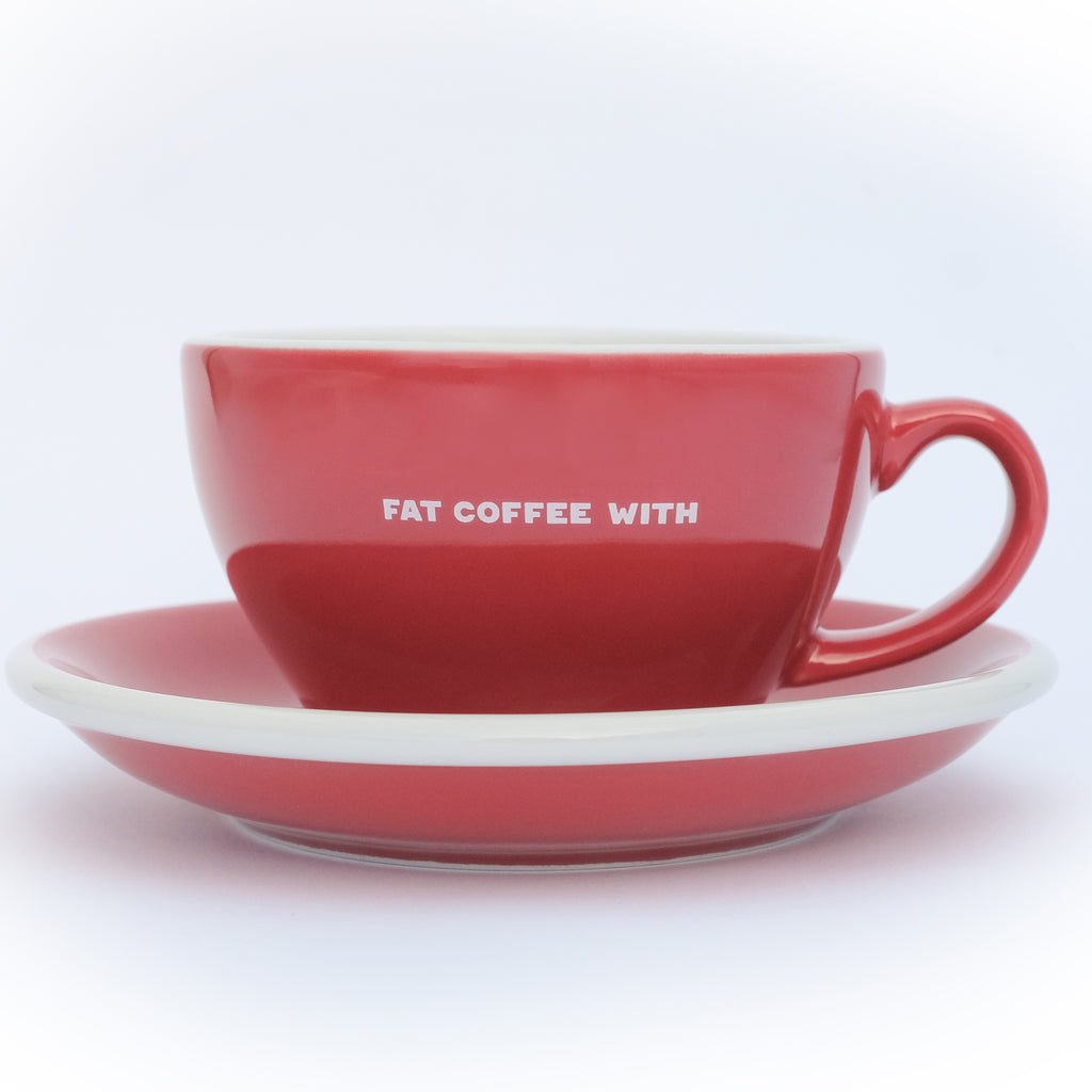 FAT COFFEE WITH LOVERAMICS 250ml Cappuccino Cup & Saucer