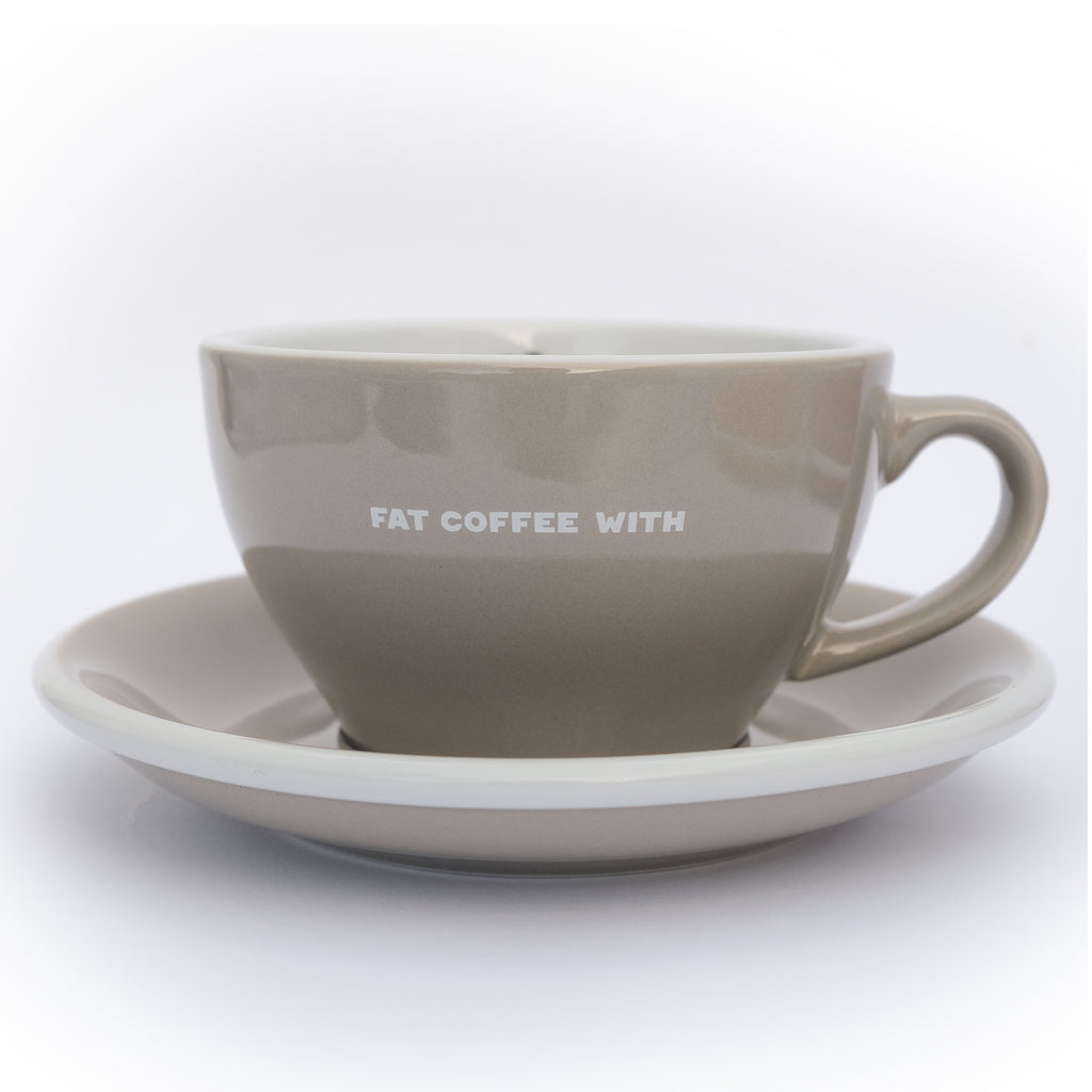 FAT COFFEE WITH LOVERAMICS 250ml Cappuccino Cup & Saucer