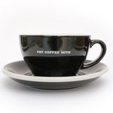 FAT COFFEE WITH LOVERAMICS 250ml Cappuccino Cup & Saucer