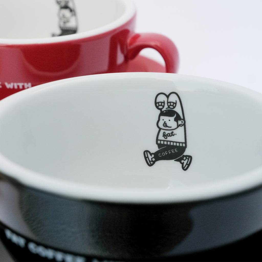 FAT COFFEE WITH LOVERAMICS 250ml Cappuccino Cup & Saucer